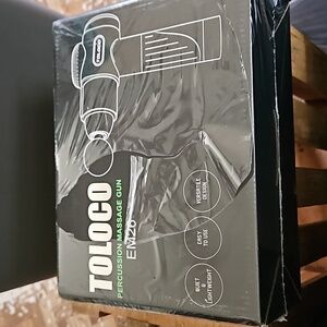 Toloco EM26 Black Portable Deep Tissue Handheld Percussion Massage Gun, 15 Heads